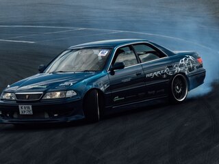 1996 Toyota Mark II VIII (X100), синий, 1250000 рублей, вид 1