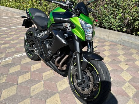 2015 Kawasaki ER-6N, зелёный, 600000 рублей, вид 1