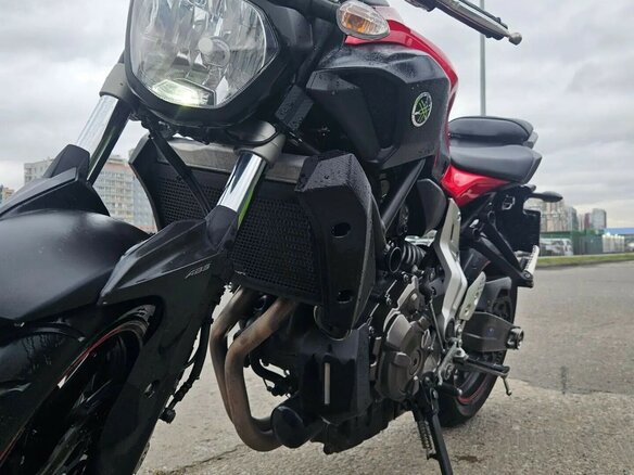 2014 Yamaha MT-07 (FZ-07), пурпурный, 610000 рублей - вид 11