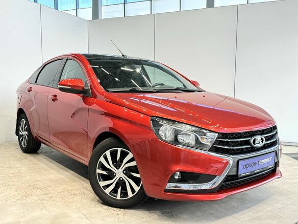 2016 Lada (ВАЗ) Vesta I, красный, 750000 рублей - вид 2