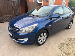 2014 Hyundai Solaris I Рестайлинг, синий, 560000 рублей, вид 1