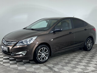 2014 Hyundai Solaris I Рестайлинг, коричневый, 905000 рублей, вид 3