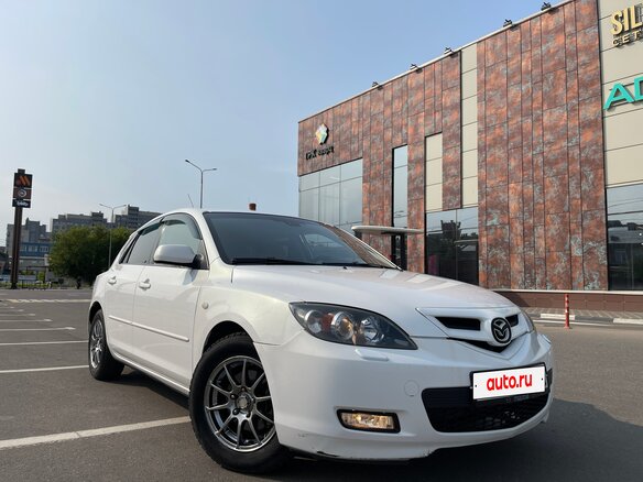2008 Mazda 3 I (BK) Рестайлинг, белый, 585000 рублей - вид 1