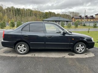 2007 Hyundai Accent ТагАЗ II, чёрный, 350000 рублей, вид 4