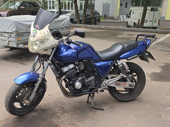 1995 Honda CB 400 Super Four, синий, 290000 рублей - вид 1