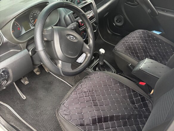 2012 Lada (ВАЗ) Granta I, серебристый, 365000 рублей - вид 4
