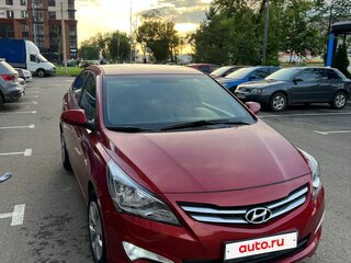 2016 Hyundai Solaris I Рестайлинг, красный, 950000 рублей, вид 4