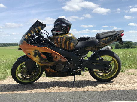 2000 Kawasaki ZX-6 Ninja, жёлтый, 244782 рублей, вид 2