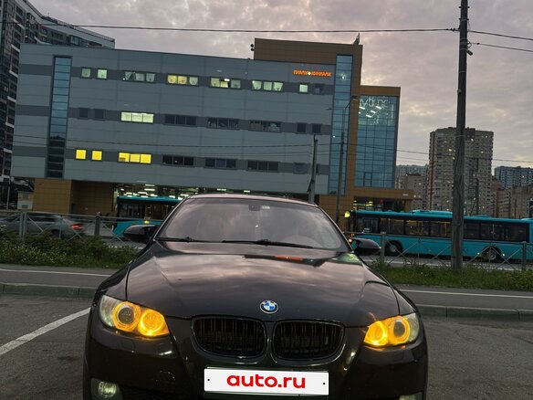 2007 BMW 3 серии 325i V (E90/E91/E92/E93), чёрный, 859000 рублей - вид 1