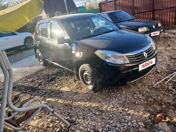 2014 Renault Sandero I, чёрный, 349000 рублей
