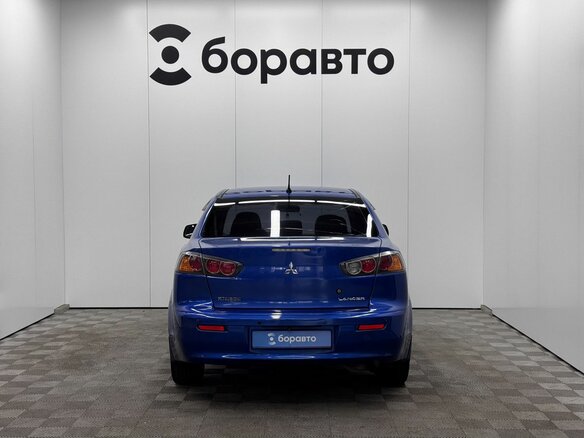 2012 Mitsubishi Lancer X Рестайлинг, синий, 700000 рублей - вид 4