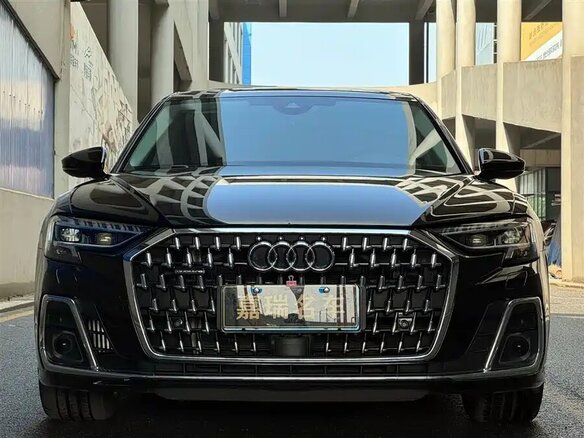 2025 Audi A8 Long 45 TFSI IV (D5) Рестайлинг, чёрный - вид 1