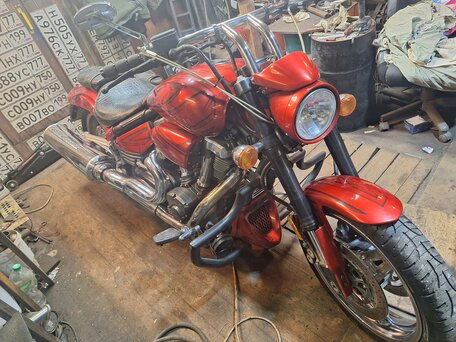 2004 Yamaha XV 1700 Warrior, красный, 765000 рублей, вид 1