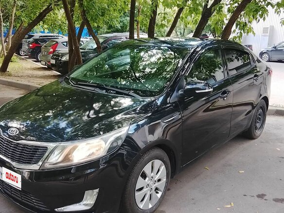 2012 Kia Rio 4-speed III, чёрный, 590000 рублей
