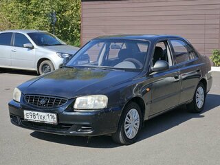 2008 Hyundai Accent ТагАЗ II, чёрный, 199000 рублей, вид 3
