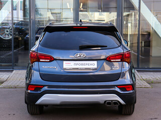 2017 Hyundai Santa Fe III Рестайлинг, синий, 1690000 рублей, вид 5
