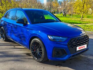 2021 Audi Q5 45 TFSI II (FY) Рестайлинг, синий, 4200000 рублей, вид 2