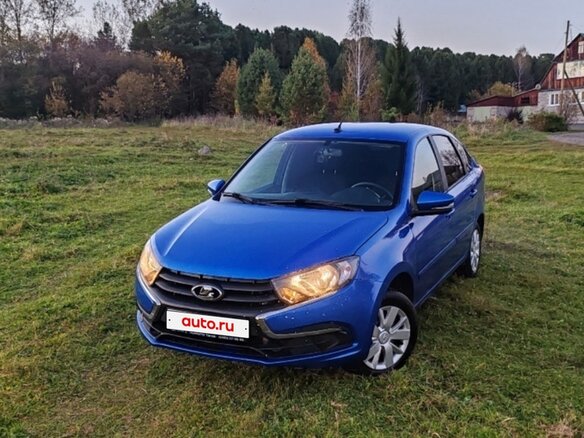 2019 Lada (ВАЗ) Granta I Рестайлинг, синий, 680000 рублей