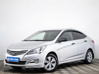 2015 Hyundai Solaris I Рестайлинг, серебристый, 699000 рублей, вид 3