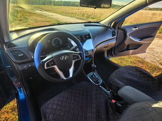 2014 Hyundai Solaris I Рестайлинг, синий, 780000 рублей, вид 3
