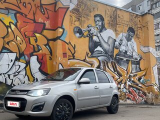 2013 Lada (ВАЗ) Kalina II, серебристый, 390000 рублей, вид 4