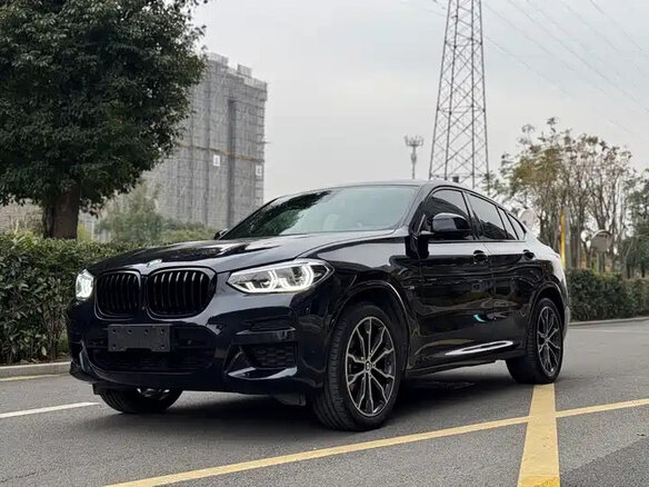 2021 BMW X4 25i II (G02) Рестайлинг, чёрный