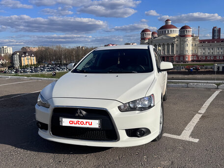2012 Mitsubishi Lancer X Рестайлинг, белый, 760000 рублей, вид 1