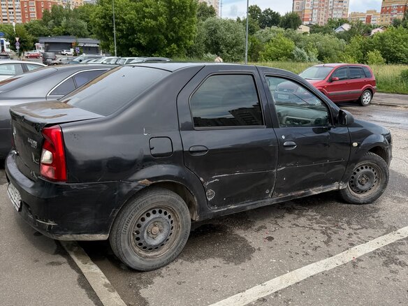 2013 Renault Logan I Рестайлинг, чёрный - вид 3