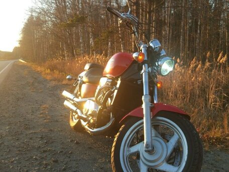 1995 Honda Magna, пурпурный, 409000 рублей, вид 2