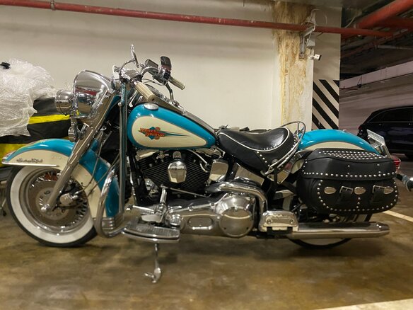 1992 Harley-Davidson Heritage, голубой, 1550000 рублей