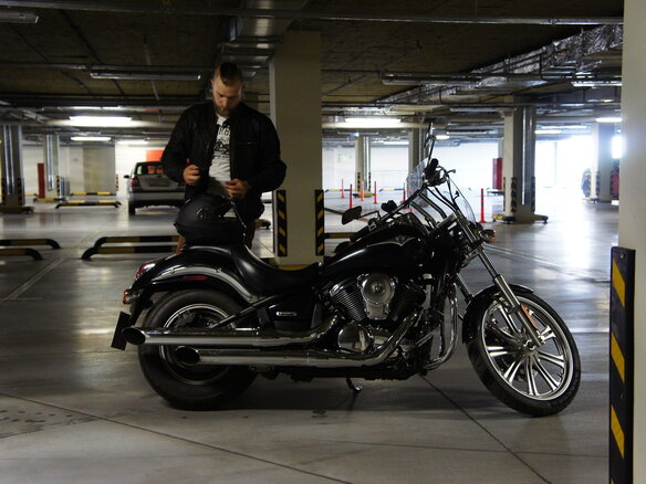 2007 Kawasaki VN900 Vulcan, чёрный, 500000 рублей