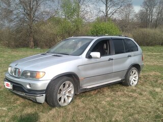 2001 BMW X5 3.0i I (E53), серебристый, 770000 рублей, вид 3