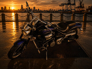 2003 Yamaha XV 1700 Warrior, синий, 890000 рублей, вид 4
