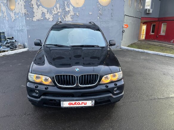 2004 BMW X5 3.0d I (E53) Рестайлинг, чёрный - вид 1