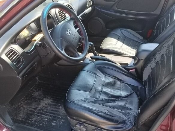 2007 Hyundai Sonata ТагАЗ IV (EF) Рестайлинг, красный, 470000 рублей - вид 5