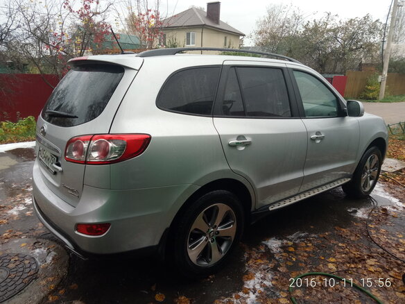 2011 Hyundai Santa Fe II Рестайлинг, серебристый - вид 5