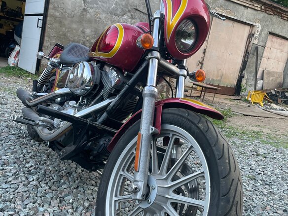 2005 Harley-Davidson Dyna Super Glide, красный, 690000 рублей - вид 6