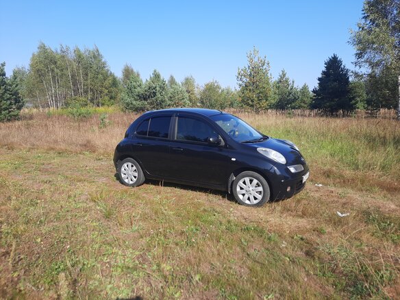 2008 Nissan Micra III (K12), чёрный, 549000 рублей