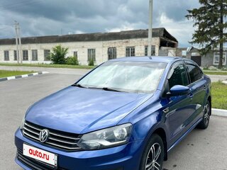 2018 Volkswagen Polo V Рестайлинг, синий, 800000 рублей, вид 1