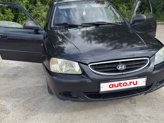 2008 Hyundai Accent ТагАЗ II, чёрный, 150000 рублей, вид 2