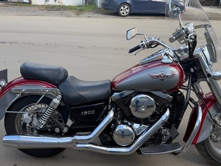 1999 Kawasaki VN1500 Vulcan, пурпурный, 399000 рублей, вид 3