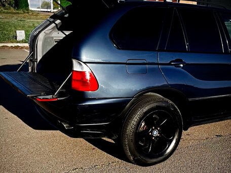2004 BMW X5 4.4i I (E53) Рестайлинг, синий, 1100000 рублей, вид 4