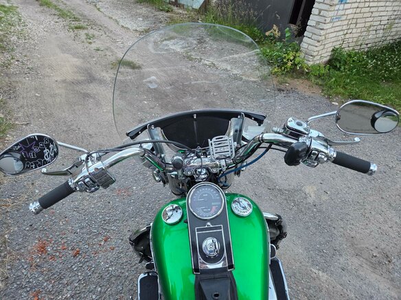 2007 Harley-Davidson Softail Deluxe, зелёный, 785000 рублей - вид 7