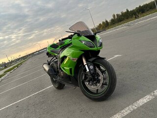 2009 Kawasaki ZX-6R Ninja, зелёный, 609990 рублей, вид 1