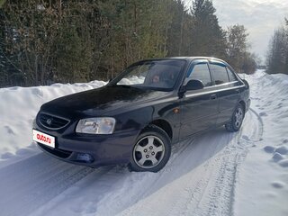 2007 Hyundai Accent ТагАЗ II, чёрный, 335000 рублей, вид 3