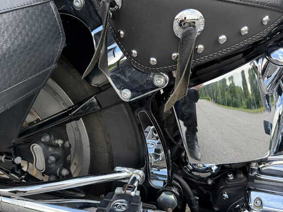 2006 Harley-Davidson Fat Boy, чёрный, 750000 рублей - вид 9