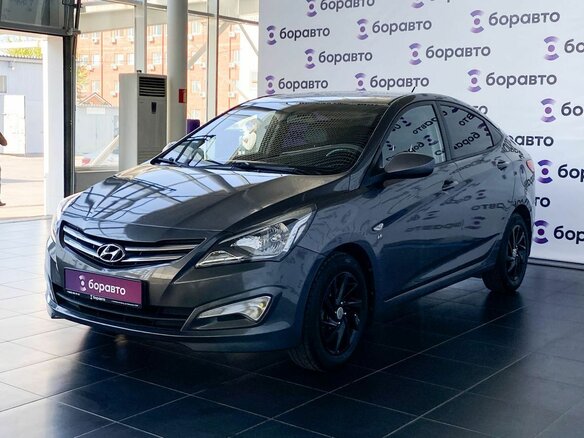 2015 Hyundai Solaris I Рестайлинг, серый - вид 1