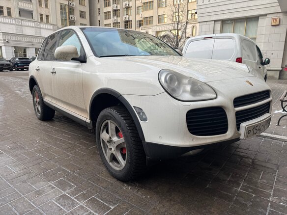2003 Porsche Cayenne Turbo I (955), белый, 950000 рублей