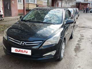 2014 Hyundai Solaris I Рестайлинг, чёрный, 530000 рублей, вид 1