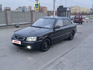 2008 Hyundai Accent ТагАЗ II, чёрный, 455000 рублей, вид 1